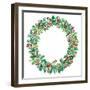 Chickadee Wreath-Lauren Wan-Framed Giclee Print