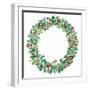 Chickadee Wreath-Lauren Wan-Framed Giclee Print