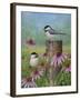 Chickadees and Coneflowers-Robert Wavra-Framed Giclee Print