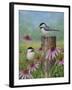 Chickadees and Coneflowers-Robert Wavra-Framed Giclee Print