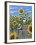 Chickadees and Sunflowers-Robert Wavra-Framed Giclee Print