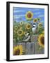 Chickadees and Sunflowers-Robert Wavra-Framed Giclee Print