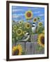 Chickadees and Sunflowers-Robert Wavra-Framed Giclee Print