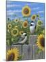 Chickadees and Sunflowers-Robert Wavra-Mounted Giclee Print