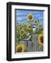 Chickadees and Sunflowers-Robert Wavra-Framed Giclee Print