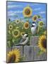 Chickadees and Sunflowers-Robert Wavra-Mounted Giclee Print