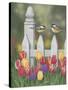 Chickadees and Tulips-William Vanderdasson-Stretched Canvas