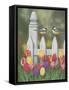 Chickadees and Tulips-William Vanderdasson-Framed Stretched Canvas