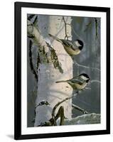 Chickadees at Dawn-Bruce Miller-Framed Giclee Print