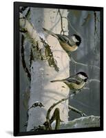 Chickadees at Dawn-Bruce Miller-Framed Giclee Print