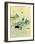 Chickadees with Nest-Bee Sturgis-Framed Art Print