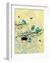 Chickadees with Nest-Bee Sturgis-Framed Art Print