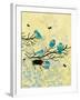 Chickadees with Nest-Bee Sturgis-Framed Art Print