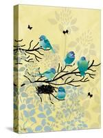 Chickadees with Nest-Bee Sturgis-Stretched Canvas