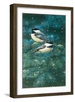 Chickadees-William Vanderdasson-Framed Giclee Print