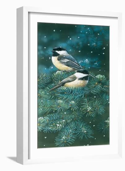 Chickadees-William Vanderdasson-Framed Giclee Print