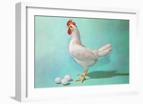 Chicken and Eggs, Retro-null-Framed Art Print