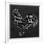 Chicken BW-OnRei-Framed Art Print