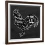 Chicken BW-OnRei-Framed Art Print