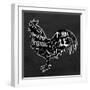 Chicken BW-OnRei-Framed Art Print