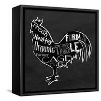 Chicken BW-OnRei-Framed Stretched Canvas
