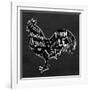 Chicken BW-OnRei-Framed Art Print