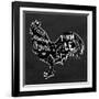 Chicken BW-OnRei-Framed Art Print