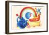 Chicken Casserole Dish and Teapot-null-Framed Art Print