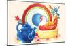 Chicken Casserole Dish and Teapot-null-Mounted Art Print