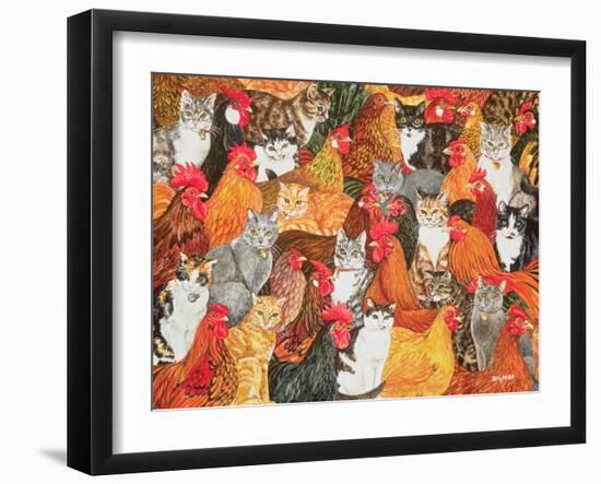 Chicken-Cats-Ditz-Framed Giclee Print