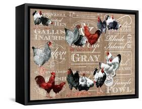 Chicken Collage 1-The Saturday Evening Post-Framed Stretched Canvas