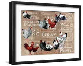 Chicken Collage 1-The Saturday Evening Post-Framed Giclee Print