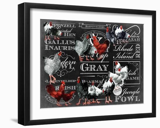 Chicken Collage 2-The Saturday Evening Post-Framed Giclee Print