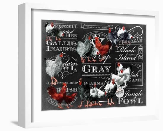 Chicken Collage 2-The Saturday Evening Post-Framed Giclee Print