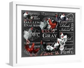 Chicken Collage 2-The Saturday Evening Post-Framed Giclee Print