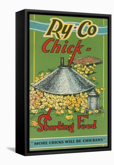 Chicken Feed Advertisement-null-Framed Stretched Canvas