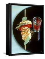 Chicken Kebab and Asian Drink-Jean Cazals-Framed Stretched Canvas