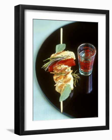 Chicken Kebab and Asian Drink-Jean Cazals-Framed Photographic Print