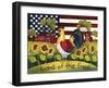 Chicken, Land of the Free-Laurie Korsgaden-Framed Giclee Print