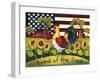 Chicken, Land of the Free-Laurie Korsgaden-Framed Giclee Print