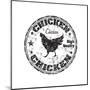 Chicken Rubber Stamp-oxlock-Mounted Art Print