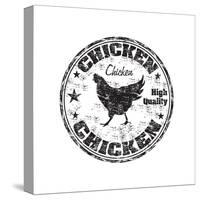 Chicken Rubber Stamp-oxlock-Stretched Canvas