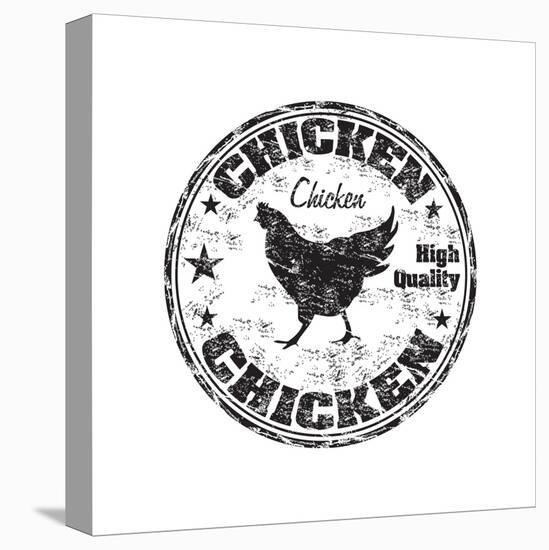 Chicken Rubber Stamp-oxlock-Stretched Canvas