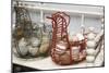 Chicken-shaped metal baskets holding rocks.-Julien McRoberts-Mounted Photographic Print