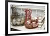 Chicken-shaped metal baskets holding rocks.-Julien McRoberts-Framed Photographic Print