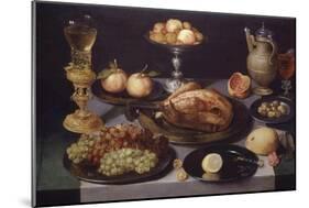 Chicken, Still Life, Paint on Wood, 1639-Peter Binoit-Mounted Giclee Print