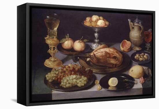 Chicken, Still Life, Paint on Wood, 1639-Peter Binoit-Framed Stretched Canvas