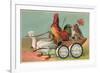 Chicken Wagon Pulled by Duck-null-Framed Art Print