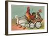 Chicken Wagon Pulled by Duck-null-Framed Art Print