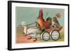 Chicken Wagon Pulled by Duck-null-Framed Art Print